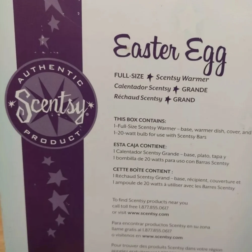 Scentsy Rare Retired Easter Egg Plug in Light up Wax WARMER New open box